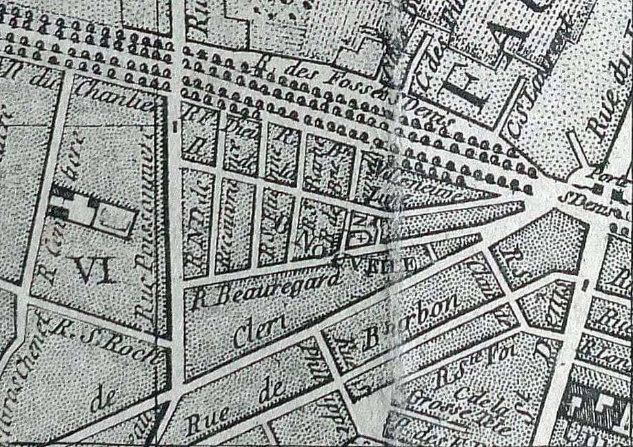  Plan de Paris de Vaugondy (quartier de Bonne-Nouvelle) - 1760